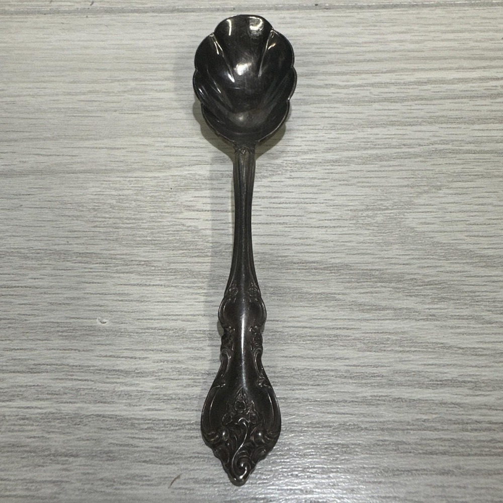 International Deep Silver Sugar Spoon 5 1/2" Silver Plated Vintage